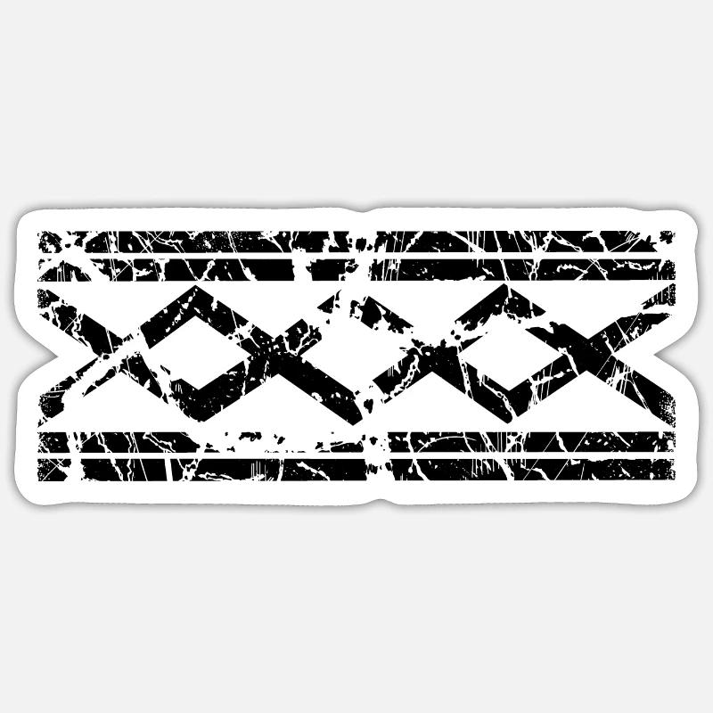 West Midlands - Ornament - Sticker Größe S (10 x 10 cm) - Mattweiß