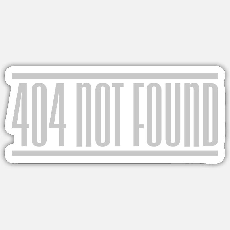 Meldung 404 not found - Sticker Größe S (10 x 10 cm) - Mattweiß