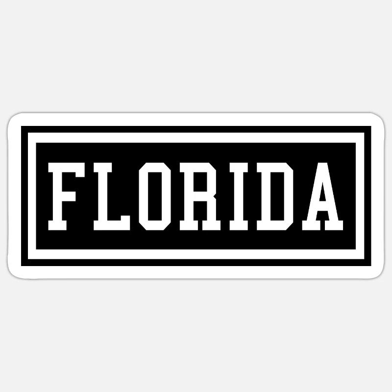 Floride - Sticker taille S (10 x 10 cm) - blanc mat
