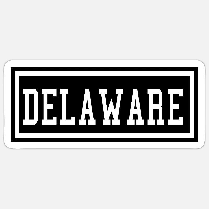 Delaware - Sticker Größe S (10 x 10 cm) - Mattweiß