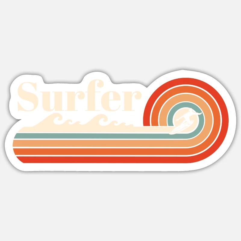 Surfer Sticker size S (10 x 10 cm)