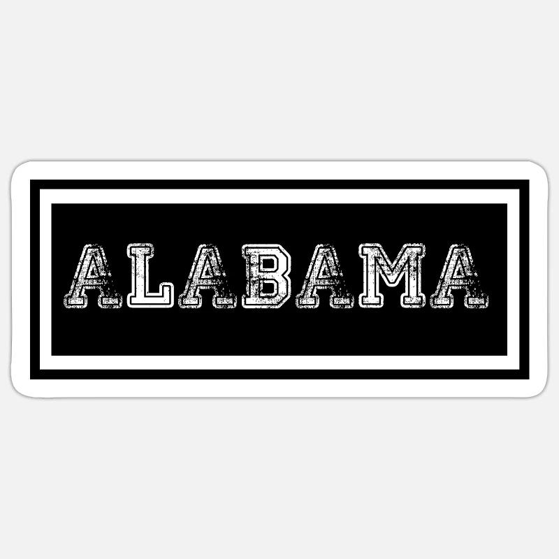 Alabama - Sticker taille S (10 x 10 cm) - blanc mat