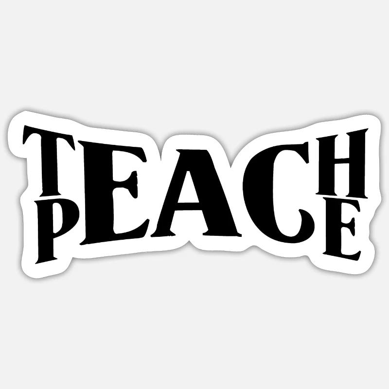 ENSEIGNER LA PAIX - Sticker taille S (10 x 10 cm) - blanc mat
