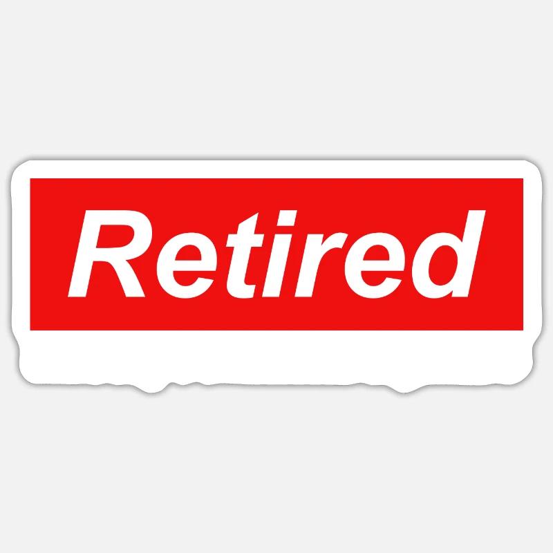 Retraité Plus mon problème Graphique Sticker taille S (10 x 10 cm)