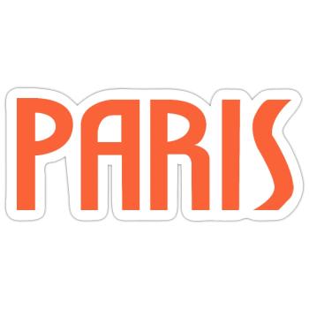 Paris - Sticker taille S (10 x 10 cm) - blanc mat - Devant
