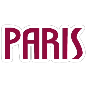 Paris - Sticker taille S (10 x 10 cm) - blanc mat - Devant
