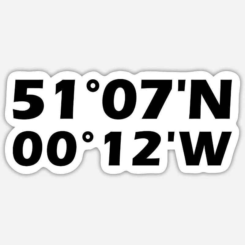 Coordonnées de Crawley Sticker taille S (10 x 10 cm)