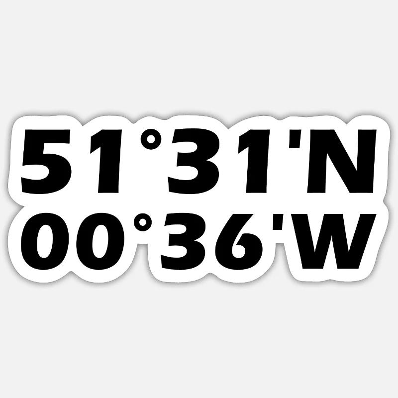 Slough Coordinates Sticker size S (10 x 10 cm)