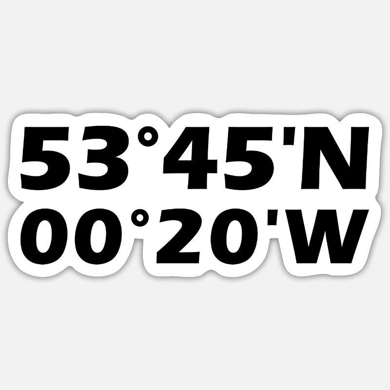 Kingston upon Hull Coordinates Sticker size S (10 x 10 cm)
