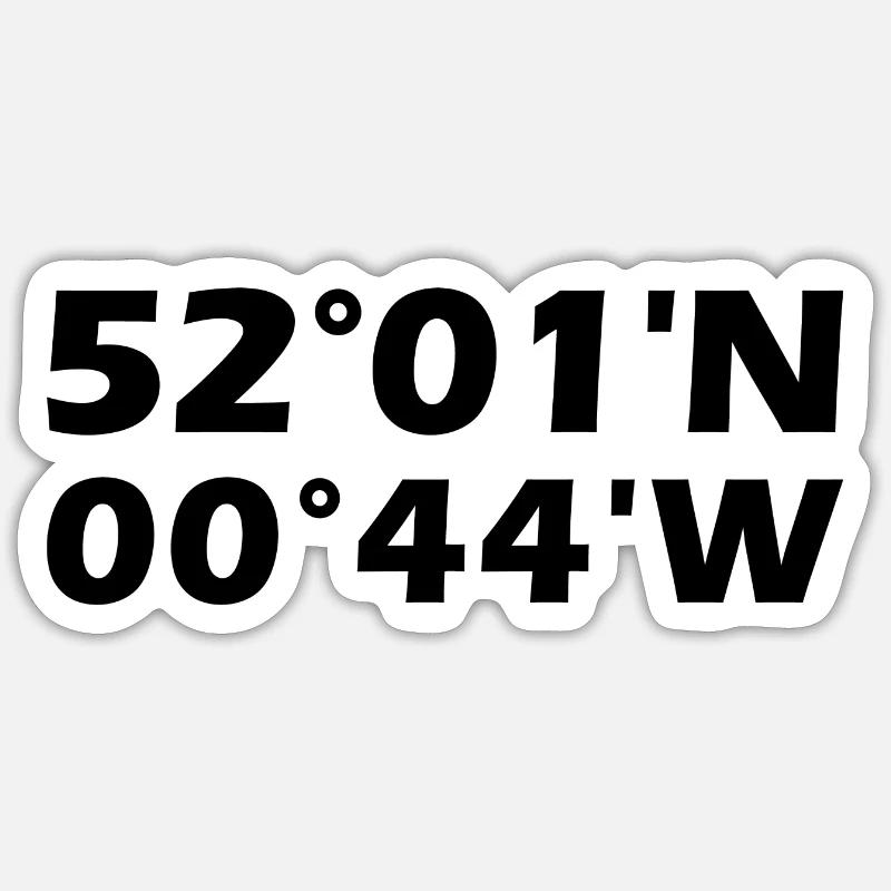 Milton Keynes coordinates Sticker size S (10 x 10 cm)