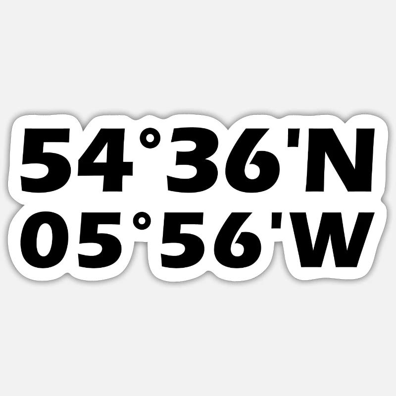 Belfast Coordinates Sticker size S (10 x 10 cm)