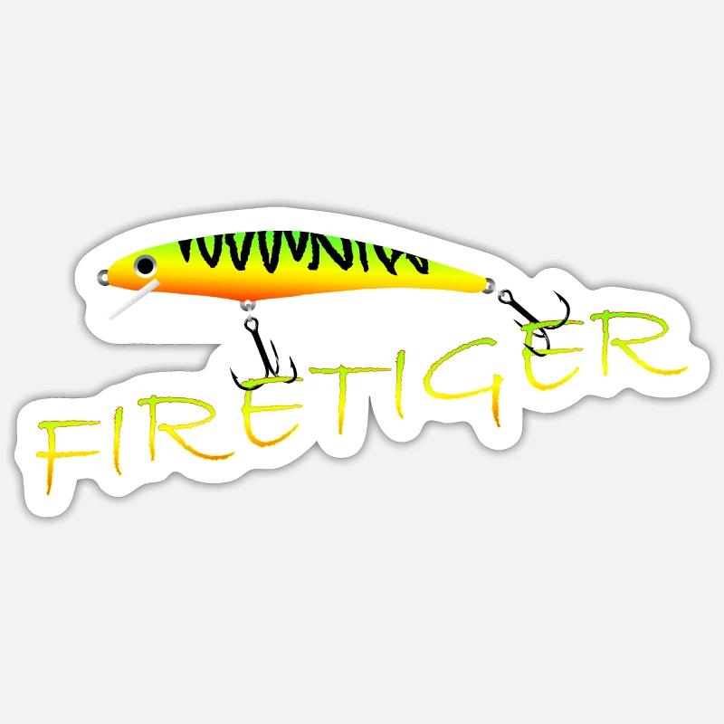 Firetiger - Sticker size S (10 x 10 cm) - white matte