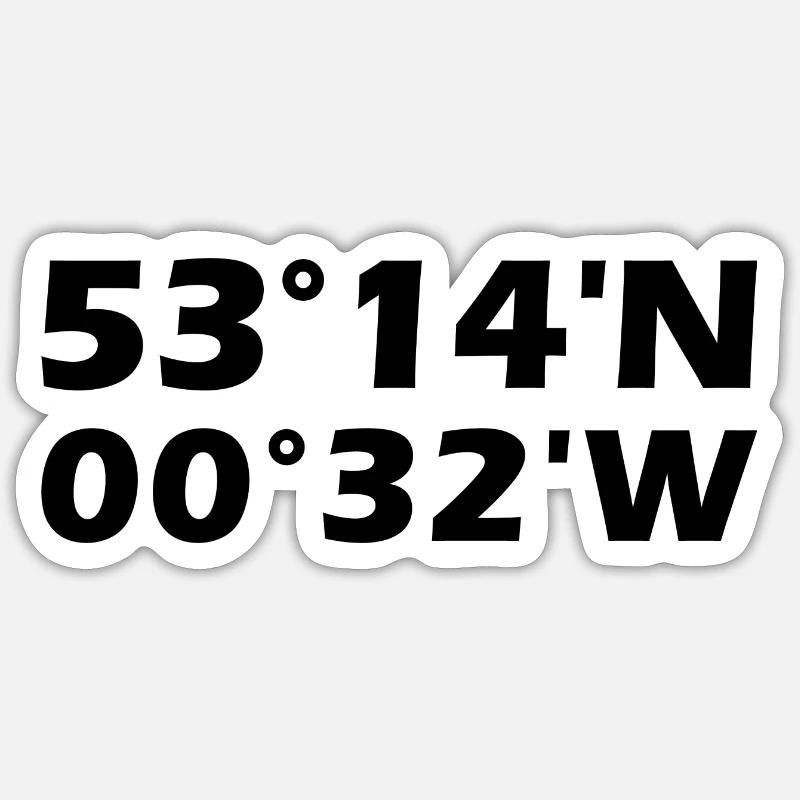 Lincoln Coordinates Sticker size S (10 x 10 cm)