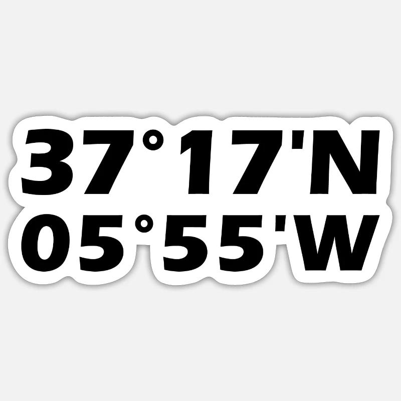 Dos Hermanas Coordinates Sticker size S (10 x 10 cm)