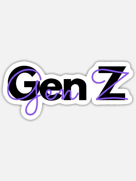 Gen Z - Sticker Größe S (10 x 10 cm) - Mattweiß