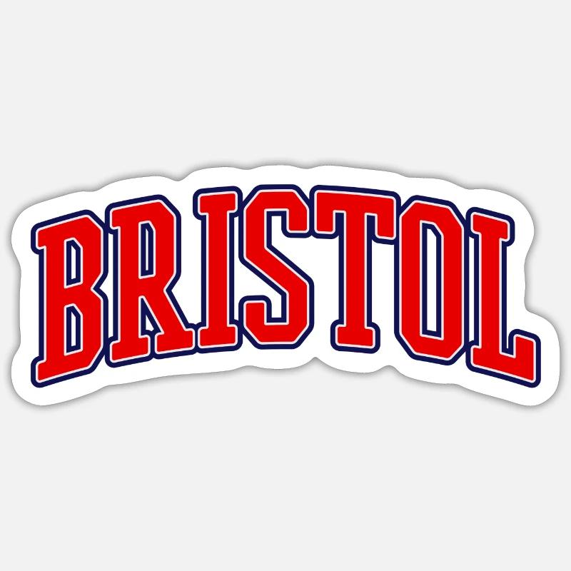 Bristol Varsity Bogen-Logo - Sticker Größe S (10 x 10 cm) - Mattweiß