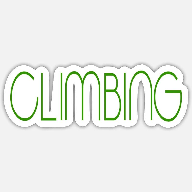 klettern climbing - Sticker Größe S (10 x 10 cm) - Mattweiß
