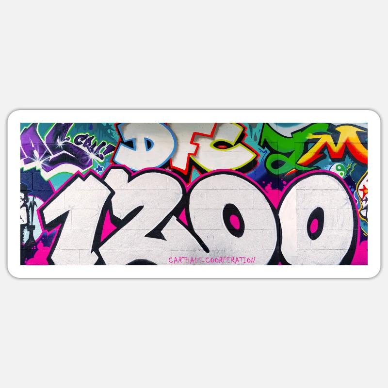 1200 GRAVITY EDIT_1 - Sticker size S (10 x 10 cm) - white matte