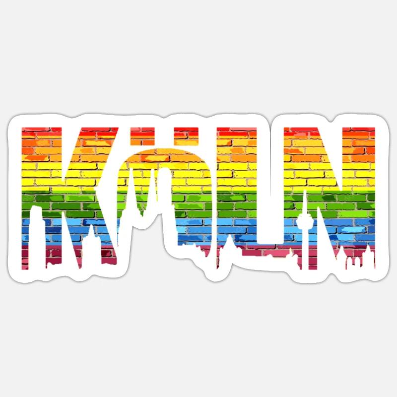 LGBT Cologne Pride - Sticker size S (10 x 10 cm) - white matte