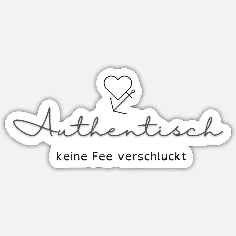 Authentisch 100% - Sticker Größe S (10 x 10 cm) - Mattweiß