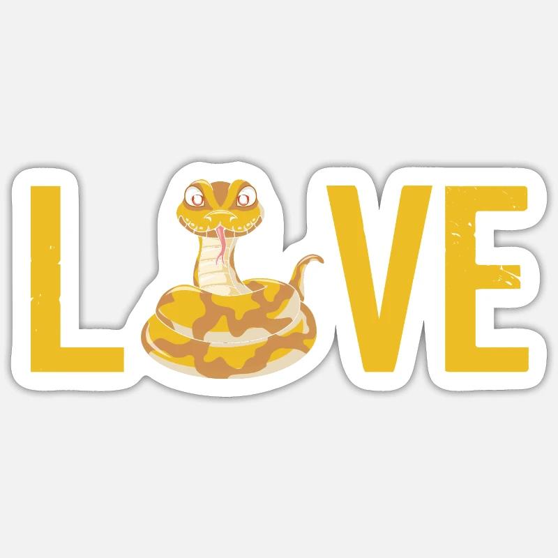 King python design pour les amateurs de serpents Sticker taille S (10 x 10 cm)