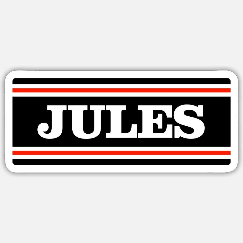 JULES - Sticker size S (10 x 10 cm) - white matte