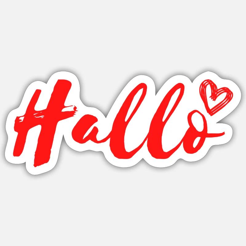 Hello - Sticker size S (10 x 10 cm) - white matte