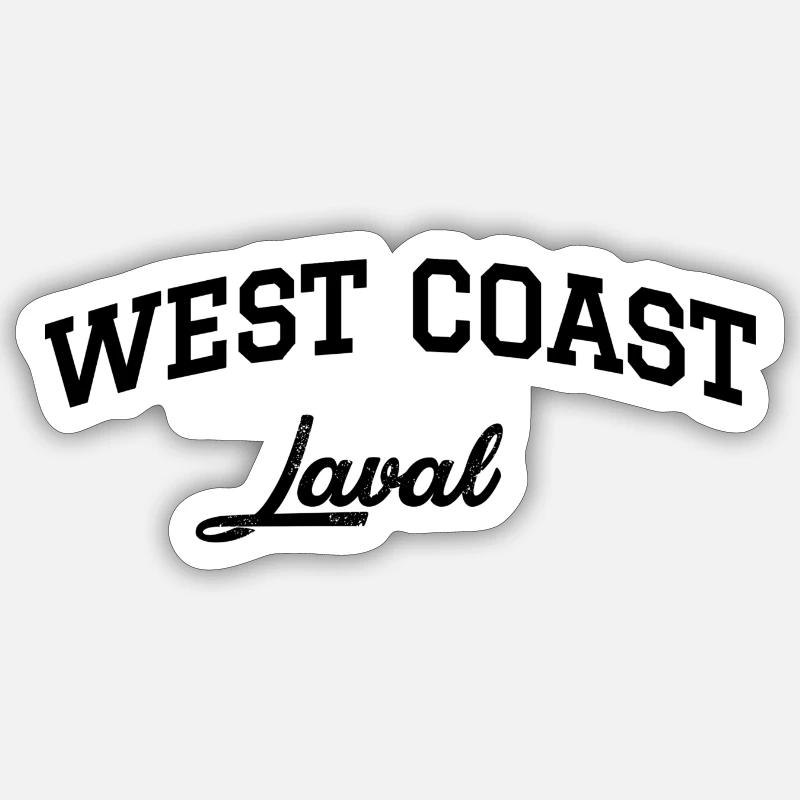 WEST COAST Laval - Sticker size S (10 x 10 cm) - white matte