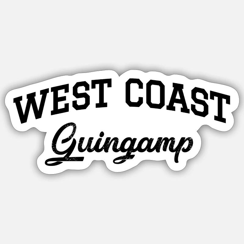 WESTKÜSTE Guingamp - Sticker Größe S (10 x 10 cm) - Mattweiß