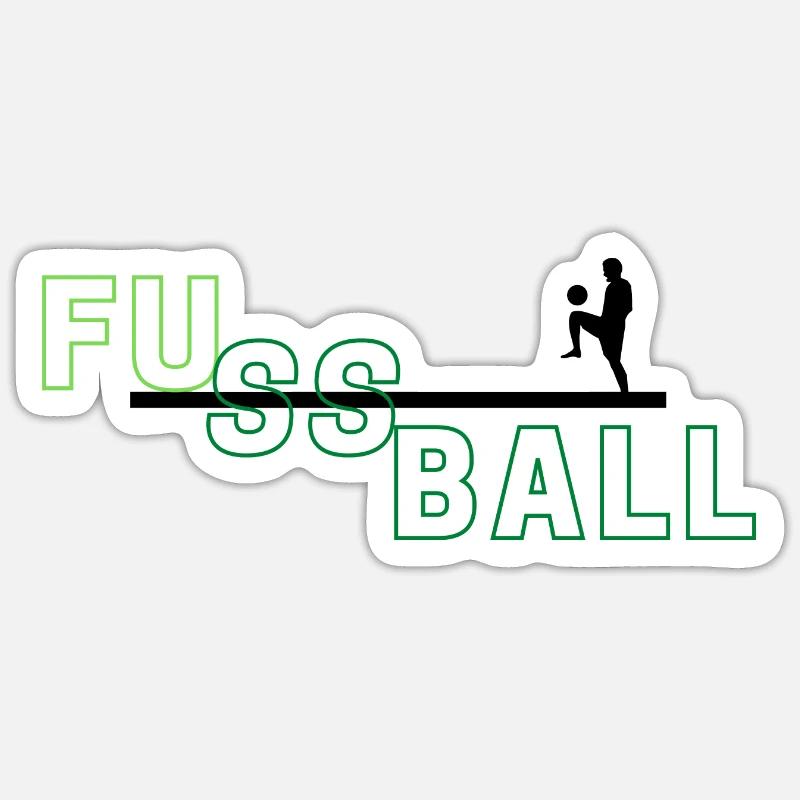FUssball - Sticker Größe S (10 x 10 cm) - Mattweiß