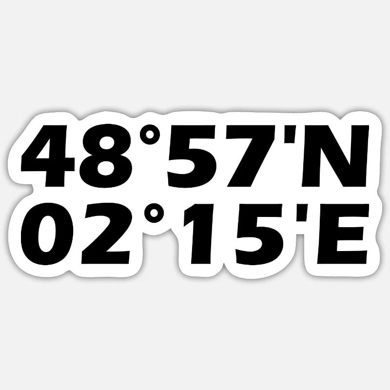 Argenteuil Coordinates - Sticker size S (10 x 10 cm) - white matte