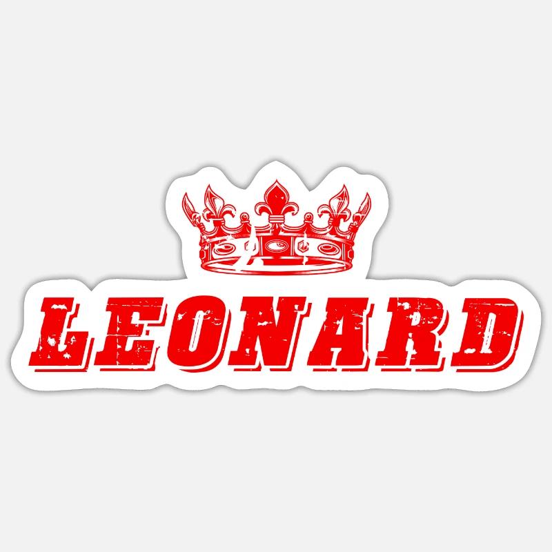 Leonard - Sticker size S (10 x 10 cm) - white matte