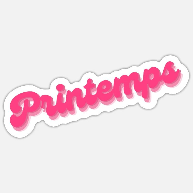 spring - Sticker size S (10 x 10 cm) - white matte