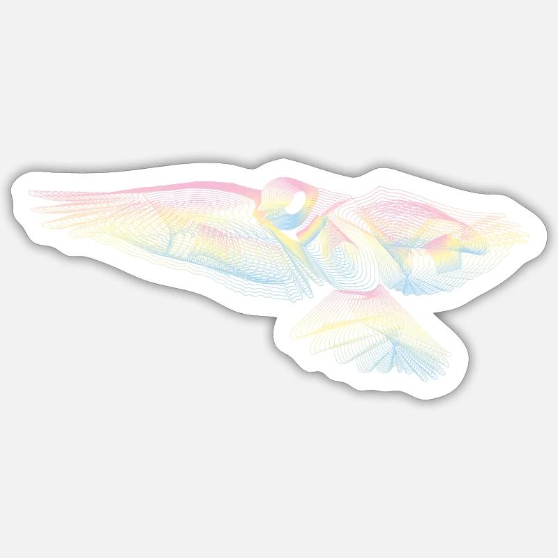 Vogel - Sticker Größe S (10 x 10 cm) - Mattweiß