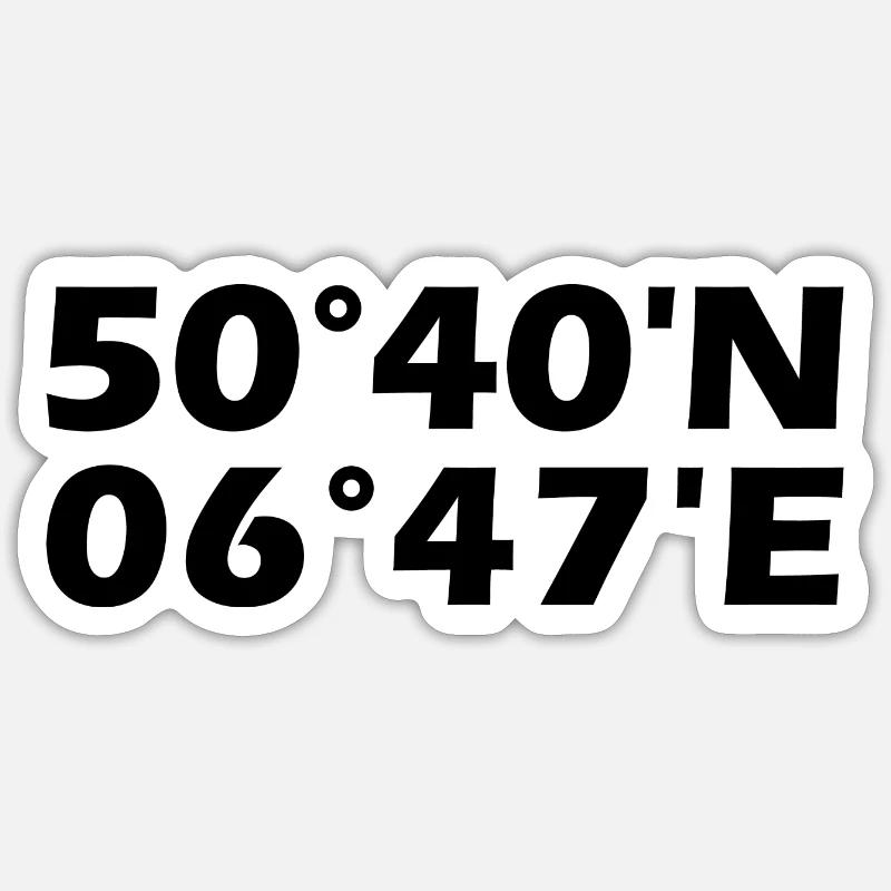 Euskirchen Coordinates Sticker size S (10 x 10 cm)