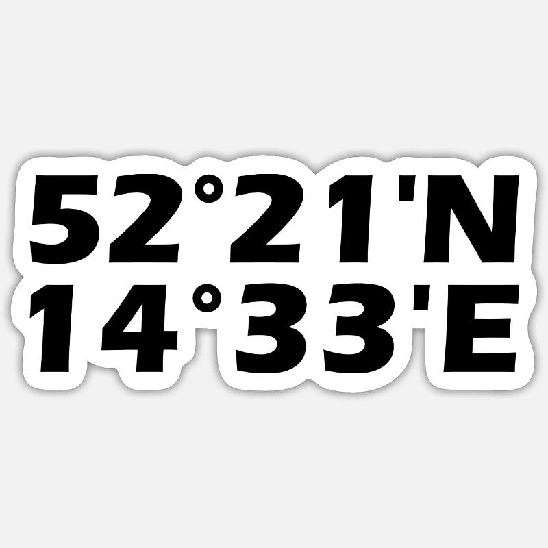 Frankfurt (Oder) Koordinaten Sticker Größe S (10 x 10 cm)