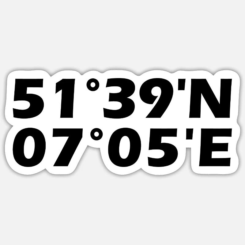 Marl coordinates Sticker size S (10 x 10 cm)