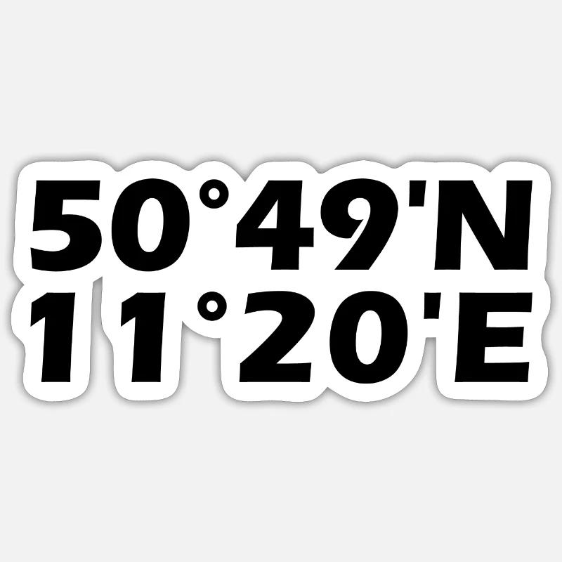 Coordonnées de Weimar Sticker taille S (10 x 10 cm)