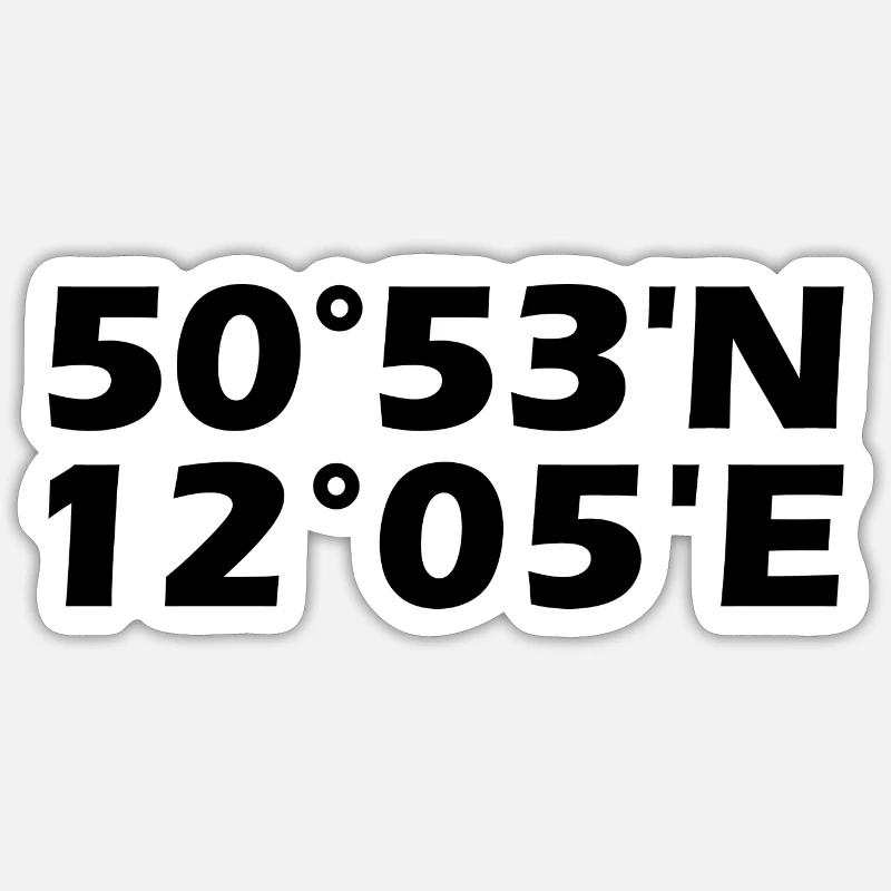 Gera coordinates Sticker size S (10 x 10 cm)