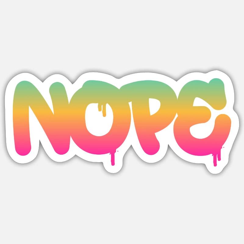 Nope - Just say no! - Sticker size S (10 x 10 cm) - white matte