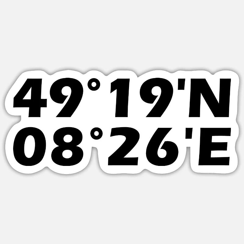 Coordonnées de Spire - Sticker taille S (10 x 10 cm) - blanc mat