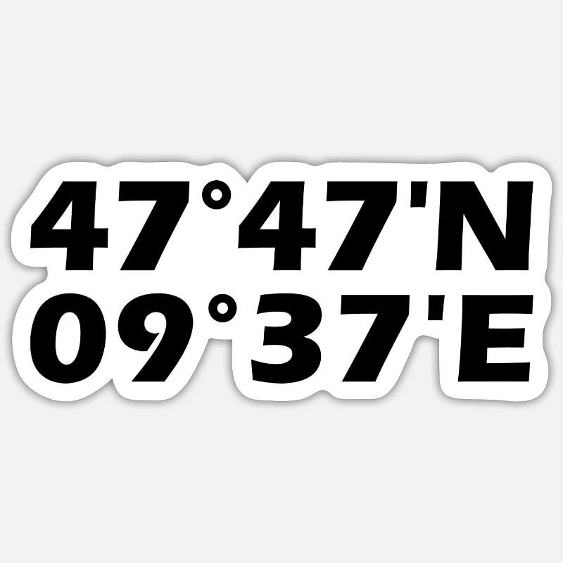 Coordonnées de Ravensburg - Sticker taille S (10 x 10 cm) - blanc mat