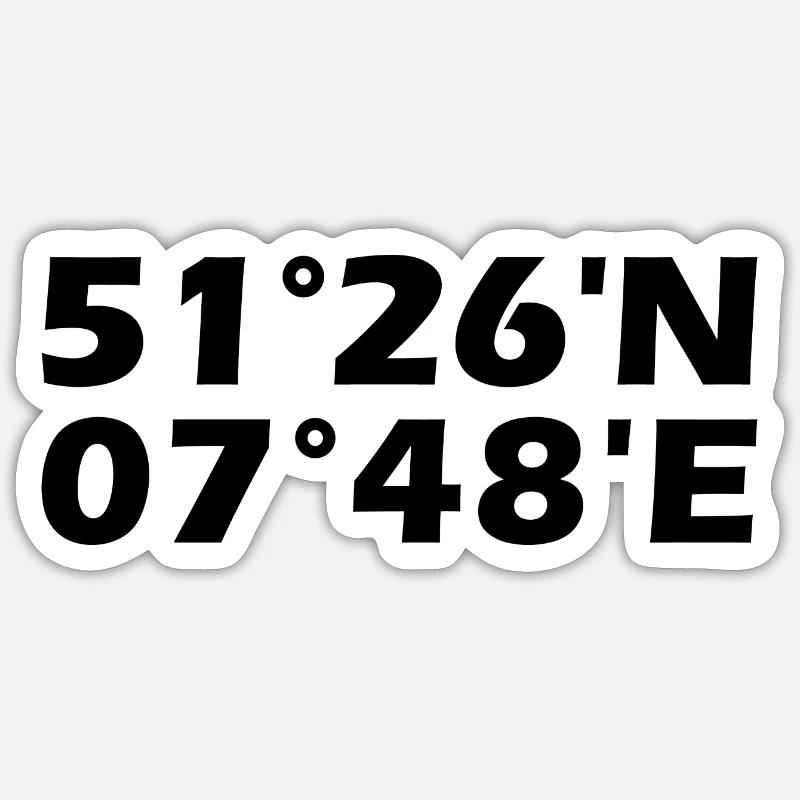 Menden (Sauerland) coordinates Sticker size S (10 x 10 cm)