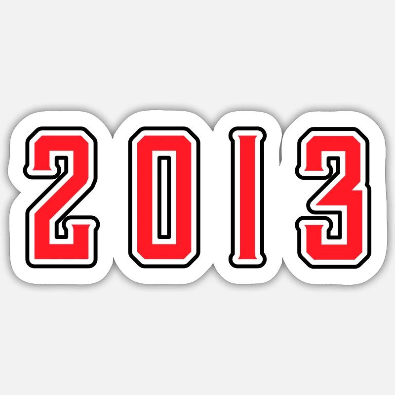 Anniversaire 2013 - Sticker taille S (10 x 10 cm) - blanc mat