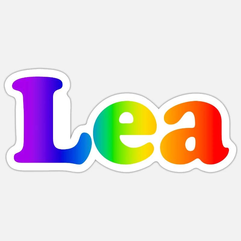 Lea - Sticker Größe S (10 x 10 cm) - Mattweiß