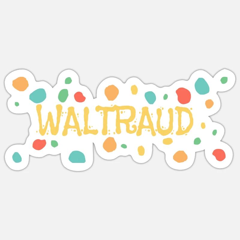 Waltraud - Sticker Größe S (10 x 10 cm) - Mattweiß
