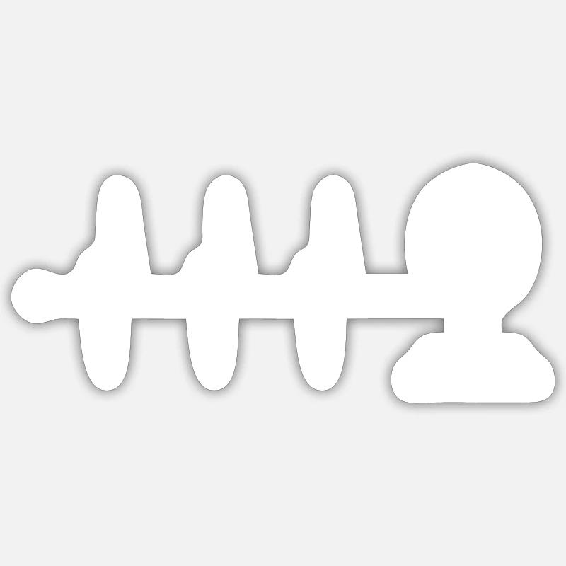 Icône miroir Pulse - Sticker taille S (10 x 10 cm) - blanc mat