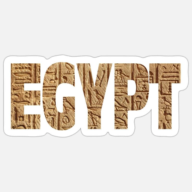 Egypte - Sticker taille S (10 x 10 cm) - blanc mat