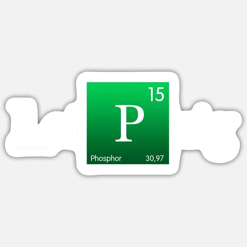 Leipzig Element Cities Phosphor - Sticker Größe S (10 x 10 cm) - Mattweiß