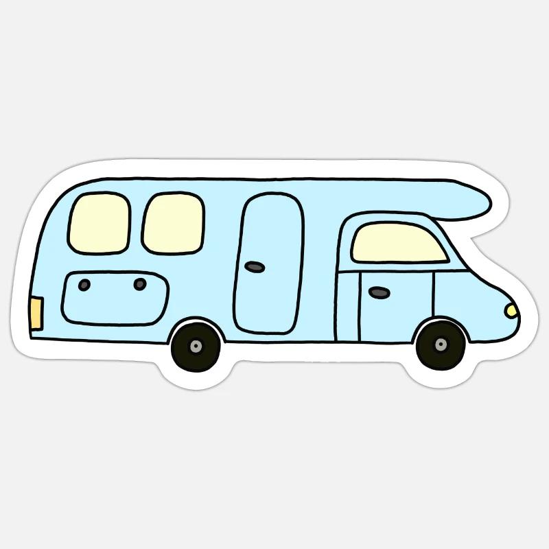 Camper light blue Sticker size S (10 x 10 cm)